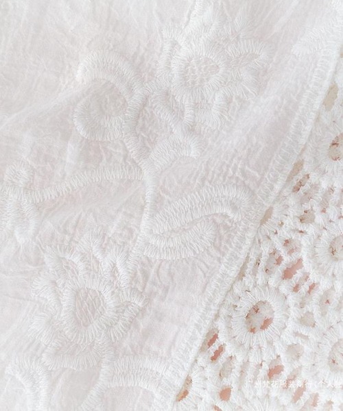 CADBURY（キャドバリー）の「ケミカルレース半袖トップス（その他トップス・レディース・ホワイト・FREE）」の4枚目の写真