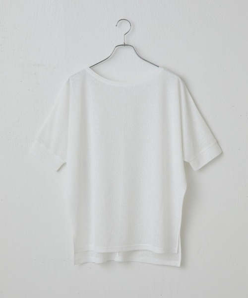 COLONY 2139(コロニートゥーワンスリーナイン)の「スラブシアードルマンプルオーバー(Tシャツ/カットソー・レディース・ピンク/オフホワイト/ブラック/ベージュ・FREE)」の5枚目の写真