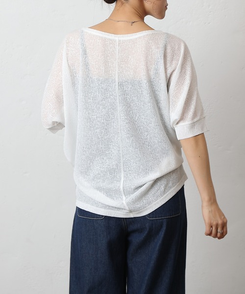 COLONY 2139(コロニートゥーワンスリーナイン)の「スラブシアードルマンプルオーバー(Tシャツ/カットソー・レディース・ピンク/オフホワイト/ブラック/ベージュ・FREE)」の8枚目の写真
