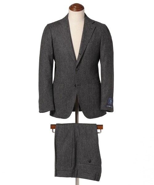 BEAMS F（ビームスエフ）の「EASY ABRAHAM MOON ウール ホームスパン スーツ（スーツジャケット・メンズ・チャコールグレー・52/50/48/44）」の2枚目の写真