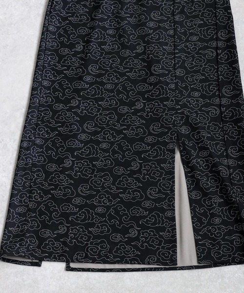 antiqua(アンティカ)の「和柄ロングスカート(スカート・レディース・ブラック・ONESIZE)」の2枚目の写真