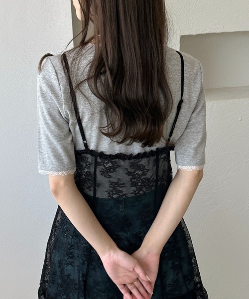 apres jour clair（アプレジュールクレア）の「【apres jour clair】アソートレースヘンリートップス【4周年記念アイテム】（Tシャツ/カットソー・レディース・ネイビー/アイボリー/その他/杢グレー/ホワイト系その他2・X-LARGE/フリー）」の21枚目の写真