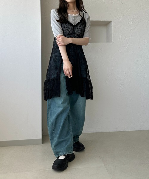 apres jour clair（アプレジュールクレア）の「【apres jour clair】アソートレースヘンリートップス【4周年記念アイテム】（Tシャツ/カットソー・レディース・ネイビー/アイボリー/その他/杢グレー/ホワイト系その他2・X-LARGE/フリー）」の22枚目の写真