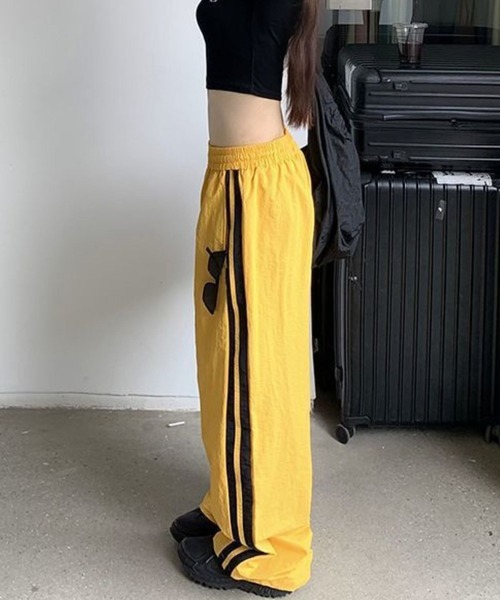 almo(アルモ)の「PT サイドラインナイロンパンツ(se)(その他パンツ・レディース・グレー/イエロー・FREE)」の8枚目の写真