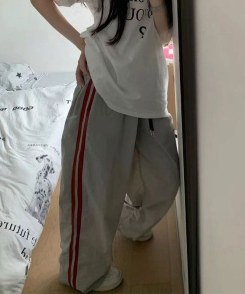 almo(アルモ)の「PT サイドラインナイロンパンツ(se)(その他パンツ・レディース・グレー/イエロー・FREE)」の7枚目の写真