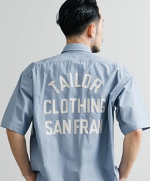 KRIFF MAYER | KRIFF MAYER クリフメイヤー オーバーサイズシャンブレーチェーン刺繍半袖ワークシャツ 2455800(シャツ/ブラウス)