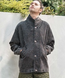 mj10843- Stretch Denim High Neck Short Blouson ショートブルゾン