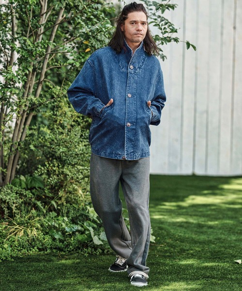 CAMBIO(カンビオ)の「mj10843- Stretch Denim High Neck Short Blouson ショートブルゾン(ブルゾン・メンズ・ブルー/ブラック・S/M/L)」の21枚目の写真