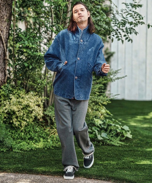 CAMBIO(カンビオ)の「mj10843- Stretch Denim High Neck Short Blouson ショートブルゾン(ブルゾン・メンズ・ブルー/ブラック・S/M/L)」の22枚目の写真