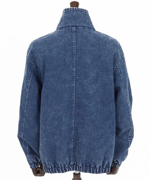 CAMBIO(カンビオ)の「mj10843- Stretch Denim High Neck Short Blouson ショートブルゾン(ブルゾン・メンズ・ブルー/ブラック・S/M/L)」の9枚目の写真