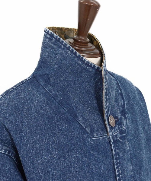 CAMBIO(カンビオ)の「mj10843- Stretch Denim High Neck Short Blouson ショートブルゾン(ブルゾン・メンズ・ブルー/ブラック・S/M/L)」の10枚目の写真