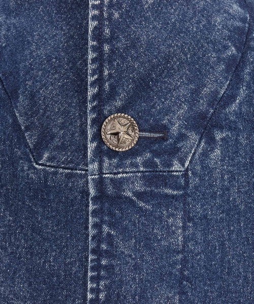 CAMBIO(カンビオ)の「mj10843- Stretch Denim High Neck Short Blouson ショートブルゾン(ブルゾン・メンズ・ブルー/ブラック・S/M/L)」の11枚目の写真