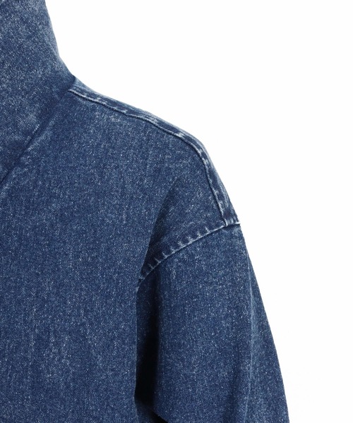 CAMBIO(カンビオ)の「mj10843- Stretch Denim High Neck Short Blouson ショートブルゾン(ブルゾン・メンズ・ブルー/ブラック・S/M/L)」の12枚目の写真