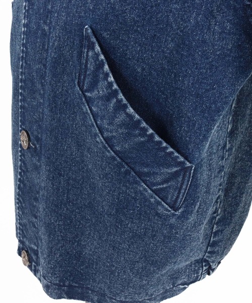 CAMBIO(カンビオ)の「mj10843- Stretch Denim High Neck Short Blouson ショートブルゾン(ブルゾン・メンズ・ブルー/ブラック・S/M/L)」の15枚目の写真