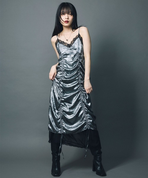 セール】【led.tokyo】LAYERED NEGLIGEE ONEPIECE/レイヤード