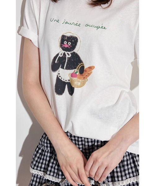 tシャツ レタリングキャットプリント 半袖Tシャツ FX25S371「Fano Studios」「2025SS」 レディース メンズ レタリングキャットプリント 半袖Tシャツ FX25S371【Fano