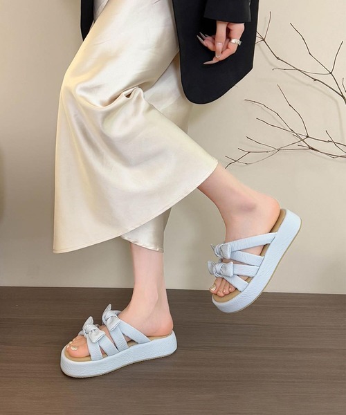 aimoha(アイモハ)の「厚底サンダル (SS)(サンダル・レディース・オフホワイト/ブルー/イエロー・23.5cm/24.5cm/23.0cm/24.0cm/25.0cm)」の2枚目の写真