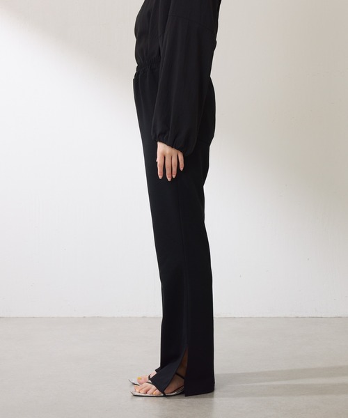 COLLAGE GALLARDAGALANTE（コラージュガリャルダガランテ）の「リラックスセミフレアパンツ/WEB限定（その他パンツ・レディース・ブラック/ダークブラウン・FREE/PM）」の11枚目の写真
