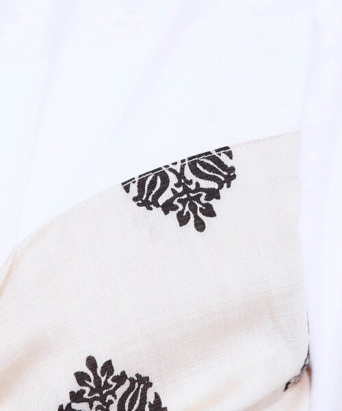 Cutie Blonde（キューティーブロンド）の「【S-LL】スカーフ巻きレイヤード風Tシャツ（Tシャツ/カットソー・レディース・ブラック系3/ベージュ系3・01/02/03/04）」の10枚目の写真