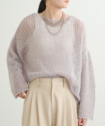 earthy | シアーハンドライクオーバーニット(ニット/セーター)