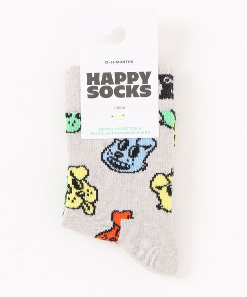Happy Socks(ハッピーソックス)の「●HAPPY SOCKS●animal design KIDSモデル(ソックス/靴下・キッズ・グレー系その他/グレー・MEDIUM/LARGE/X-LARGE/SMALL)」の1枚目の写真