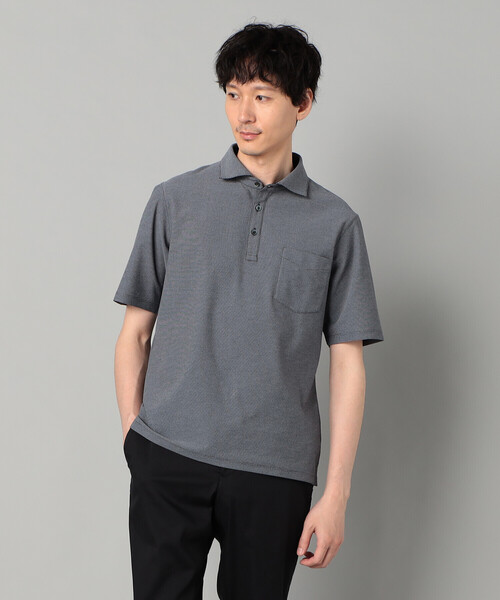 COMME CA MEN(コムサメン)の「ALBINIカノコ カッタウェイポロシャツ(ポロシャツ・メンズ・ブルー/ネイビー・M/L)」の2枚目の写真
