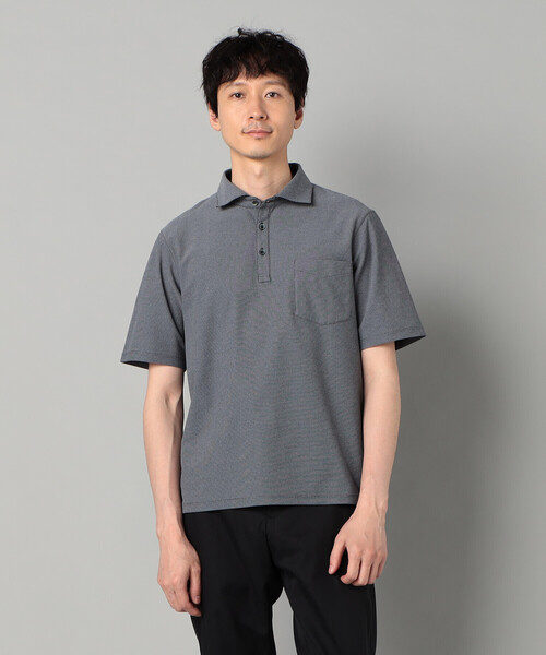 COMME CA MEN(コムサメン)の「ALBINIカノコ カッタウェイポロシャツ(ポロシャツ・メンズ・ブルー/ネイビー・M/L)」の14枚目の写真