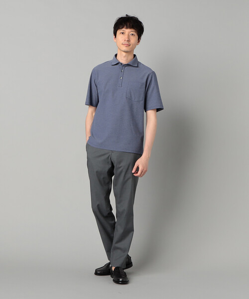 COMME CA MEN(コムサメン)の「ALBINIカノコ カッタウェイポロシャツ(ポロシャツ・メンズ・ブルー/ネイビー・M/L)」の17枚目の写真