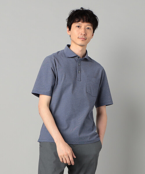 COMME CA MEN(コムサメン)の「ALBINIカノコ カッタウェイポロシャツ(ポロシャツ・メンズ・ブルー/ネイビー・M/L)」の19枚目の写真