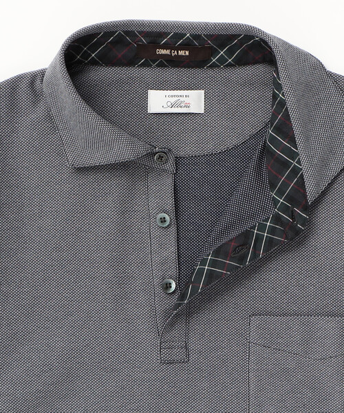 COMME CA MEN(コムサメン)の「ALBINIカノコ カッタウェイポロシャツ(ポロシャツ・メンズ・ブルー/ネイビー・M/L)」の5枚目の写真