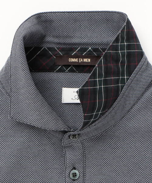 COMME CA MEN(コムサメン)の「ALBINIカノコ カッタウェイポロシャツ(ポロシャツ・メンズ・ブルー/ネイビー・M/L)」の6枚目の写真