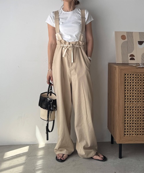 ISOOK×chiica サロペット セール】2wayワッシャーサロペットパンツ (chiica original