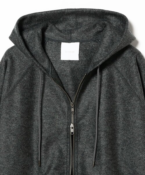 SLOANE（スローン）の「【別注】SLOANE / ウールジャージ ジップアップ フーディ（パーカー・メンズ・ネイビー/チャコールグレー・3/5/4）」の10枚目の写真