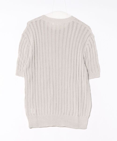 CERCA（チェルカ）の「【NOWLE】リラックスフィット 透かし編み 半袖 サマー ニット（ニット/セーター・メンズ・グレー・X-LARGE/LARGE）」の8枚目の写真