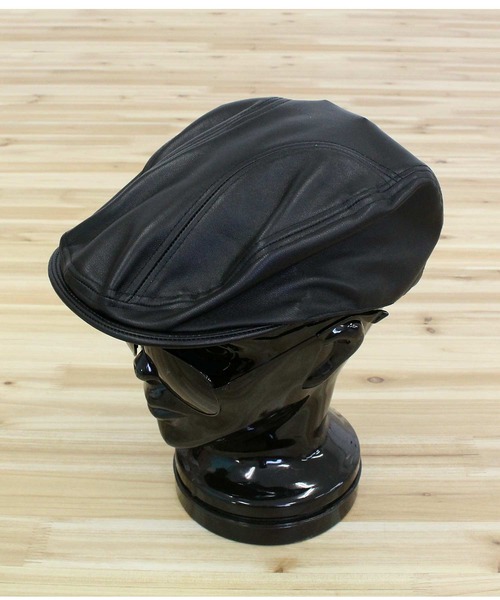 schott(Vbg)LEATHER HUNTING CAP(n`O/x[X)