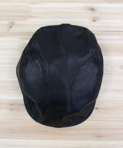 schott（ショット）の「LEATHER HUNTING CAP（ハンチング/ベレー帽・メンズ・ブラック・FREE）」の8枚目の写真
