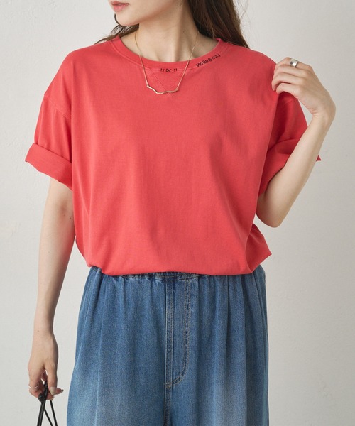 tシャツ ワンポイント刺繍ヴィンテージライクT レディース ワンポイント刺繍ヴィンテージライクT（Tシャツ/カットソー