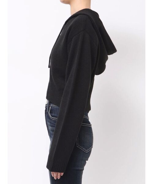 GYDA（ジェイダ）の「GYDA ニットショートZIP UPパーカー（パーカー・レディース・グレー/アイボリー/ブラック・FREE）」の17枚目の写真