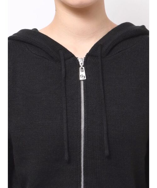 GYDA（ジェイダ）の「GYDA ニットショートZIP UPパーカー（パーカー・レディース・グレー/アイボリー/ブラック・FREE）」の19枚目の写真