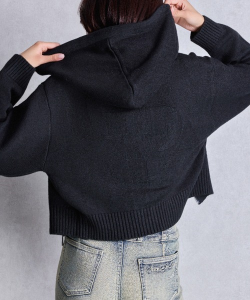 GYDA（ジェイダ）の「GYDA ニットショートZIP UPパーカー