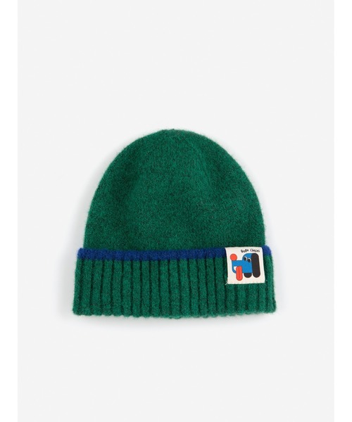 BOBO CHOSES(ボボショーズ)の「Doggy Mate beanie(ニットキャップ/ビーニー・キッズ・グリーン・HEAD54/HEAD52)」の1枚目の写真