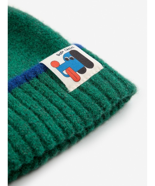 BOBO CHOSES(ボボショーズ)の「Doggy Mate beanie(ニットキャップ/ビーニー・キッズ・グリーン・HEAD54/HEAD52)」の2枚目の写真