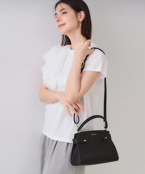 OPAQUE.CLIP（オペークドットクリップ）の「【軽量/2WAY】コメットデザインミニバッグ（ショルダーバッグ・レディース・ブラック/アイボリー/ボルドー・00）」の4枚目の写真