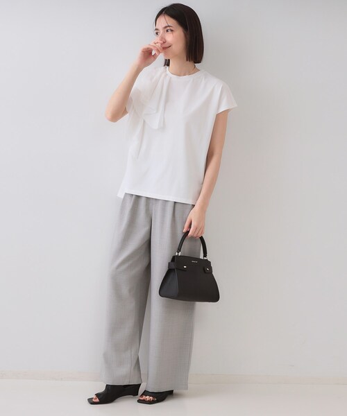 OPAQUE.CLIP（オペークドットクリップ）の「【軽量/2WAY】コメットデザインミニバッグ（ショルダーバッグ・レディース・ブラック/アイボリー/ボルドー・00）」の7枚目の写真