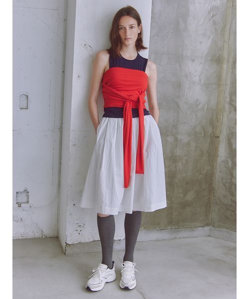 emmi(エミ)の「2wayチューブトップ付きタンクトップ(タンクトップ・レディース・その他/レッド/ネイビー・F)」の5枚目の写真