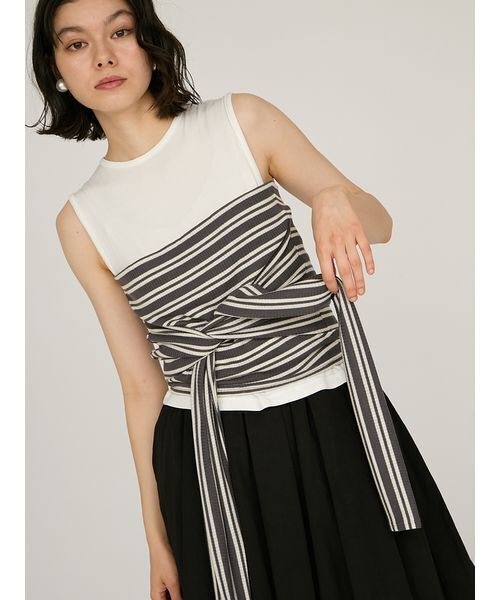 emmi(エミ)の「2wayチューブトップ付きタンクトップ(タンクトップ・レディース・その他/レッド/ネイビー・F)」の6枚目の写真