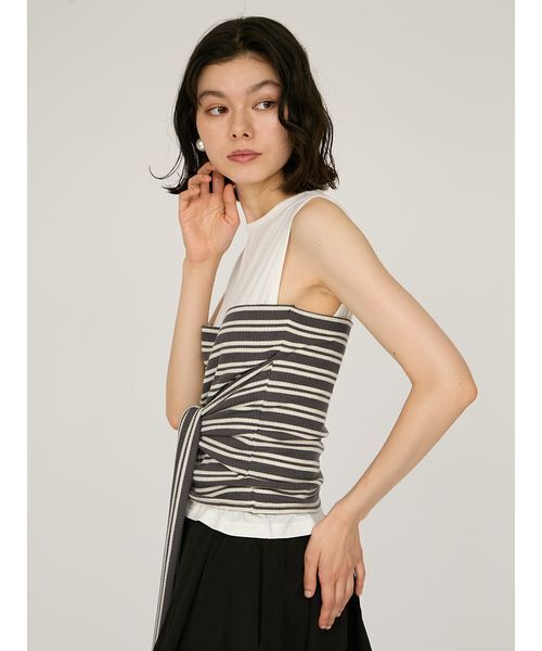 emmi(エミ)の「2wayチューブトップ付きタンクトップ(タンクトップ・レディース・その他/レッド/ネイビー・F)」の8枚目の写真