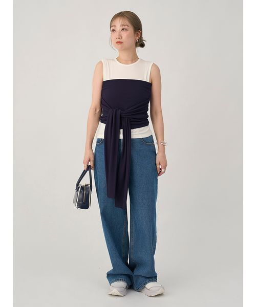 emmi(エミ)の「2wayチューブトップ付きタンクトップ(タンクトップ・レディース・その他/レッド/ネイビー・F)」の14枚目の写真