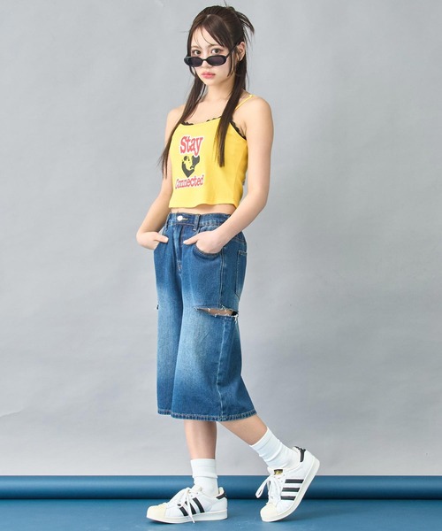 ANAP(アナップ)の「サイドカット デザインハーフパンツ(デニムパンツ・レディース・ブルー/ライトブルー・S/XS)」の7枚目の写真