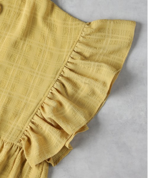 Right-on（ライトオン）の「【HONEYSUCKLE ROSE】フリル切替ブラウス（シャツ/ブラウス・レディース・ブラック/オフホワイト/イエロー・S/L/M）」の9枚目の写真